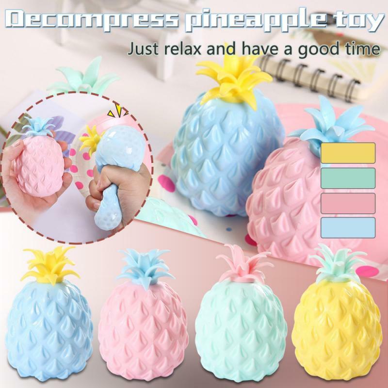 Office Stress Relief Simulation Pineapple Pinch Music Non-toxic Odorless Squeeze Healing Fun toys Office family Adult Child Toys