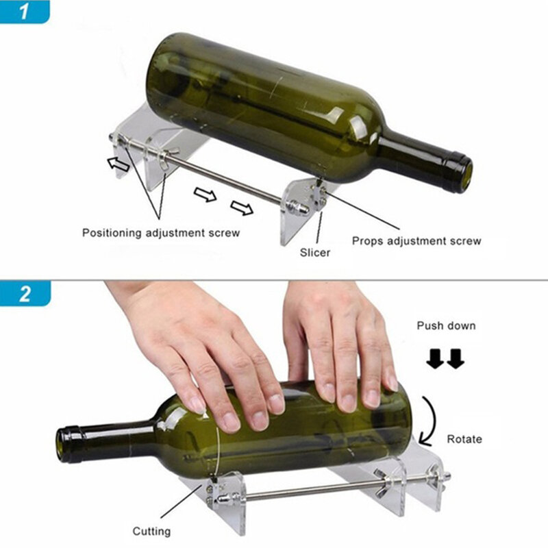 1 pçs diy ferramenta de corte de garrafa de vinho garrafa de vidro máquina de corte de garrafa de vinho cortador de vidro