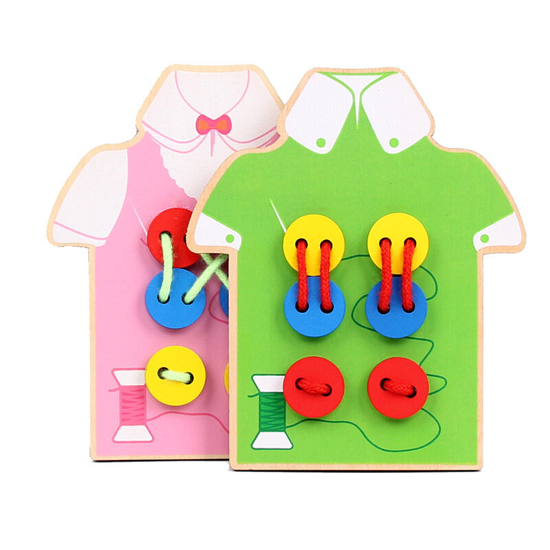 Montessori Trẻ Em Đồ Chơi Giáo Dục Tự May Thú Nhím Váy Quần Áo Nút Chơi Game Cho Bé Phối Hợp Tay-Mắt Mỹ Phong Trào Đồ Chơi