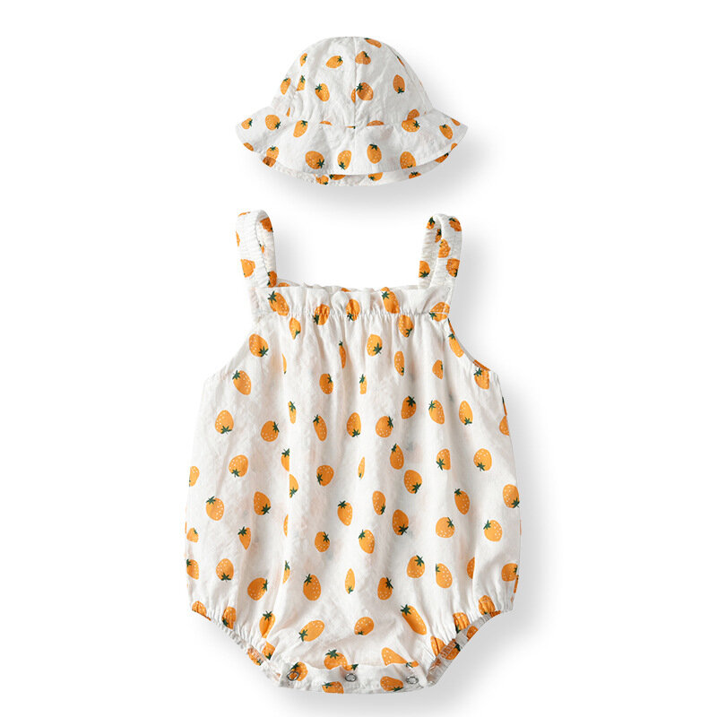Yg ماركة ملابس الأطفال 2021 جديد ملابس الطفل رقيقة الفتاة قطعة واحدة تنورة الحمالة تنورة القطن الخالص الفراولة الطفل القماش