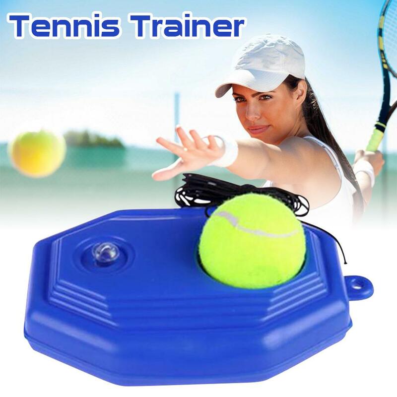 Ferramenta resistente das ajudas do treinamento do tênis com a prática elástica da bola da corda auto-dever rebote o instrutor do tênis em casa partner sparring