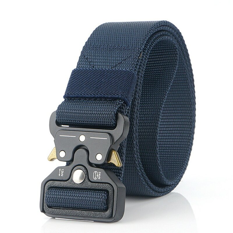 Cintura da uomo per esterno equipaggiamento militare cintura con fibbia in metallo moda in Nylon fibbia a doppio anello cinture in Nylon per uomo cinturino in vita nuovo