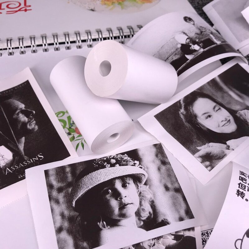 PeriPage用の印刷可能な粘着フィルム,5ロール,フィルムロール,57x30mm,a6用の紙,p1/p2