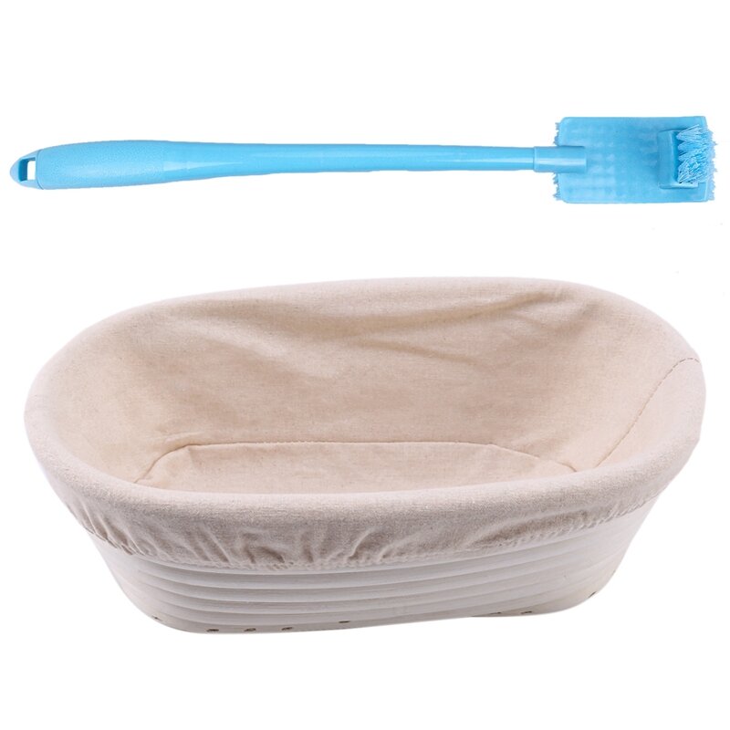 Portátil de doble cara cepillo de baño con 25cm 10 pulgadas Oval pan prueba cesta