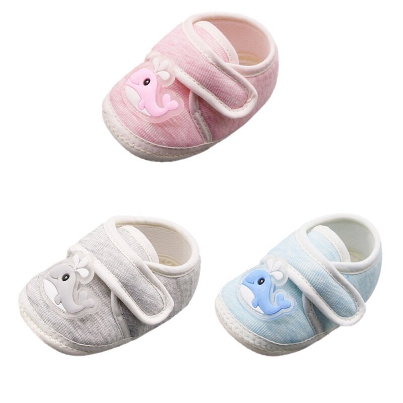 Туфли для малышей в полоску, мягкая подошва, пинетки, мультяшный медведь, Повседневная хлопковая обувь для мальчиков и девочек 0-18 месяцев