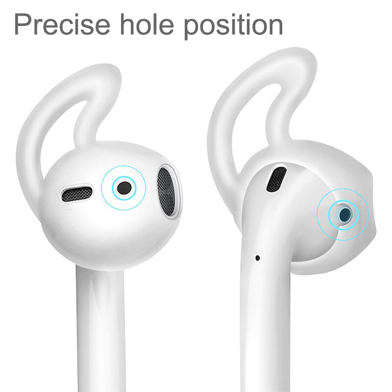 Ear Pads for AirPods Replacement Soft Silicone Cover Antislip Ear Hook Bluetooth Earphone Earbuds Tips Earphone Case Protector