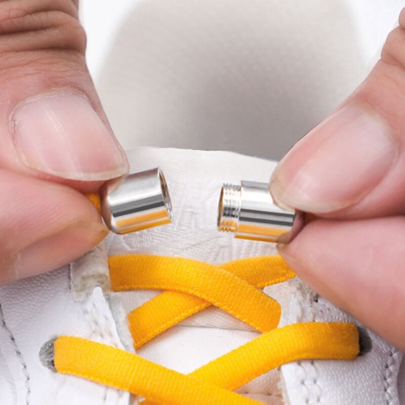 Cordones redondos y elásticos para zapatillas de deporte para niños y adultos, 1 par de cordones para perezosos