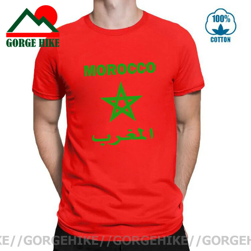 The Western Kingdom Of Maroko Kaus Pria Maroko Mode 2021 Nation Team Kaus Katun Pakaian Olahraga Kaus Country MAR