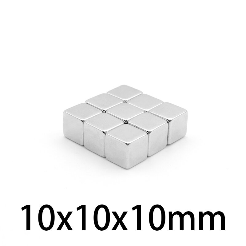 N35 Magnet Bumi Jarang NdFeB Persegi Kuat 10*10*10Mm Magnet Neodymium 10Mm X 10Mm X 10Mm