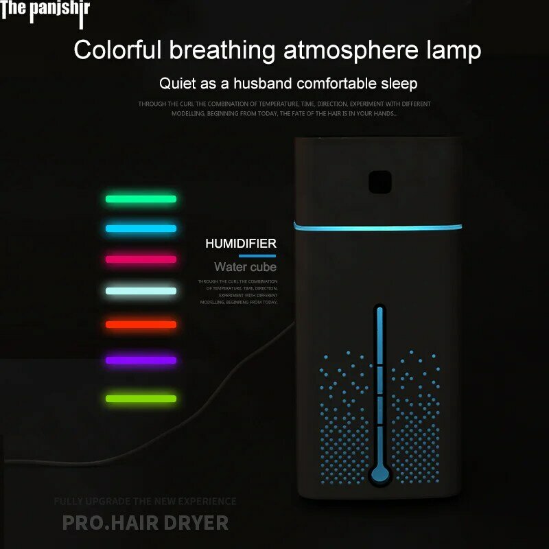 Nieuwe Ultrasone Luchtbevochtiger Diffuser Mute 7 Kleur Nachtlampje 1000Ml Mini Aromatherapie Diffusers Cool Mist Maker Thuis Luchtreiniger