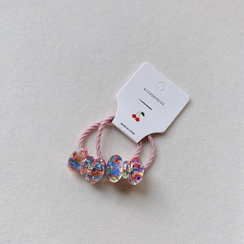 Accessori per capelli per bambina con fascia in ciliegio con fiocco in corda colorata per bambini