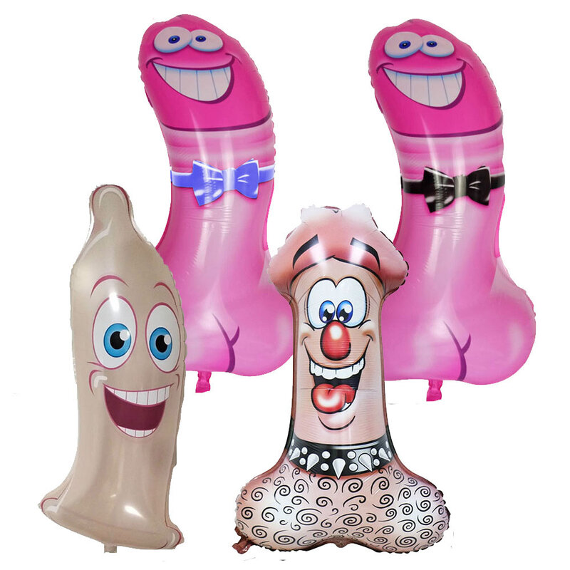 Bachelorette Party Funny Willy Shape Foil Balloon Hen Night Adult Favor Party Supplies Inflatable Penis Boobs Ballons Decoration