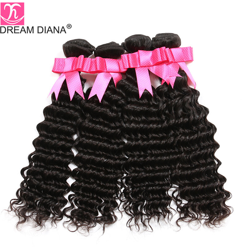 DreamDiana Ombre Remy อินเดีย Hair Deep Curly Bundles 1B/4/30 1B/4/27 3 Tone Ombre Deep Wave 100% Ombre ผม