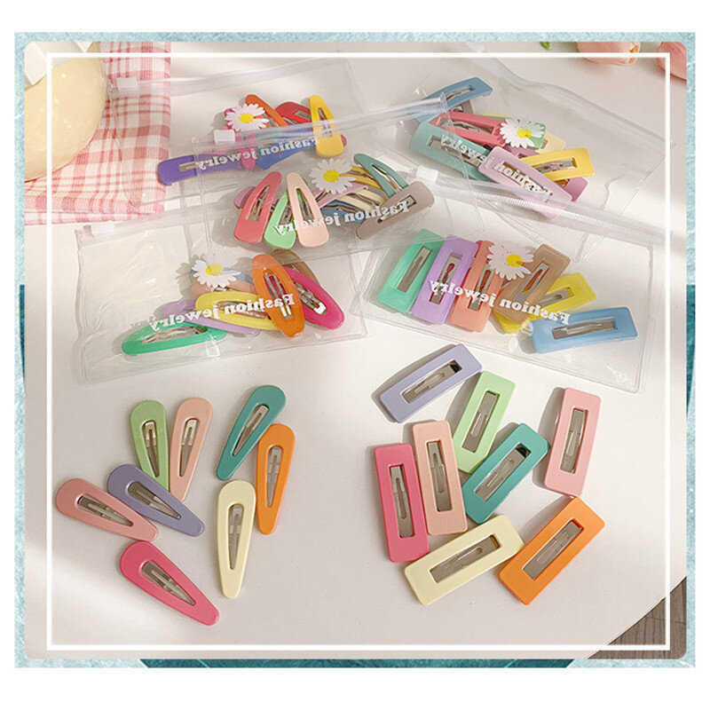 2021 New Products Macaron Hair Clips Broken Hair Clips Cute Side Clips Headdress Side Bangs Clips