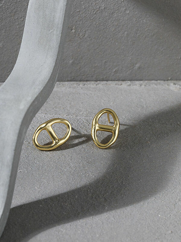 'Steel – boucles d'oreilles en forme de nez de cochon pour femme, bijoux au Design minimaliste, forme géométrique, en argent Sterling 925, style Boho, accessoires, idée cadeau