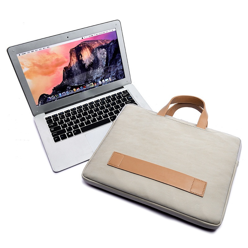Mulheres portátil maleta de couro saco do escritório portátil ultrafino computador bolsa mensageiro sacos portátil portafolio