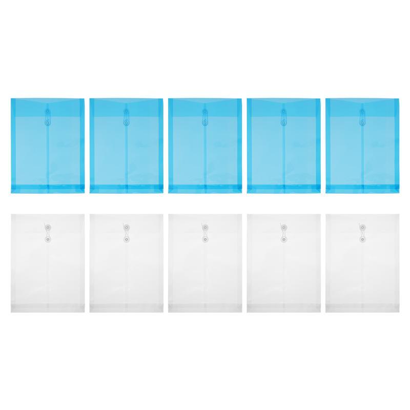 1 Набор 10 шт. пакетов для файлов A4 практичные бумажные пакеты для тестирования документов (разные цвета)