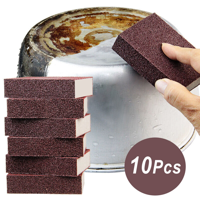 Sponge Magic Eraser Carborundum Removing Rust Cleaning Brush Descaling Emery Clean Rub for Cooktop Pot Kitchen Tools Gadgets
