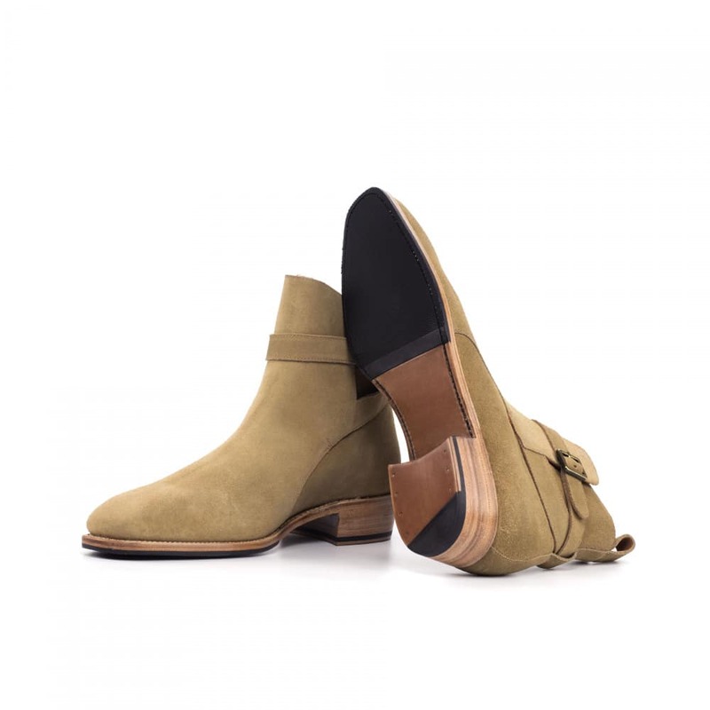Botas De moda para Hombre, Zapatos De Hebilla negra De estilo clásico Retro Simple, botines De ante, KR003