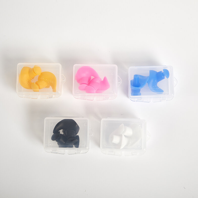 최신 방진 및 방수 귀 플러그 수영 귀 플러그 성인 실리콘 귀마개 전문 소프트 박스 귀마개