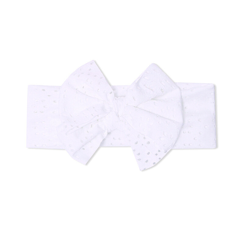 New Newborn Sweet Bow Headband Turban Baby Girl Toddler Cotton Bowknot Solid Color Hair Accessories Baby Headwear Photography