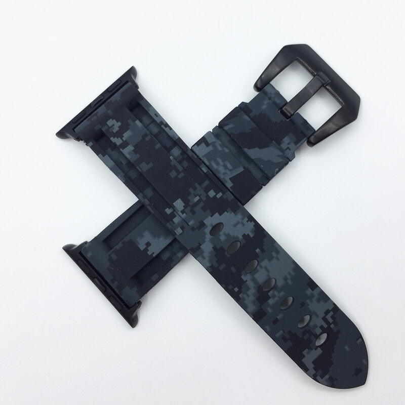 Camouflage Silicone Watch Band for Apple Watch 49mm 42/44/45mm 38/40/41mm Watch Strap Bracelet for iWatch Series 8 7 6 SE 5 4 3