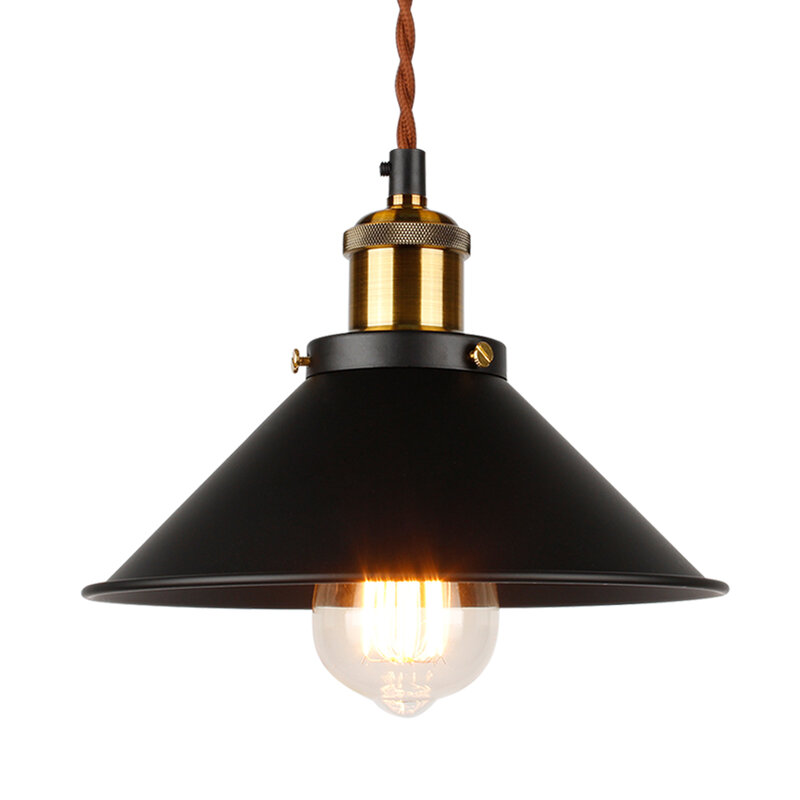 Luminária pendente industrial, luz pingente de edison, luz vintage, lâmpada de metal, luminária pendente de ferro, bronze
