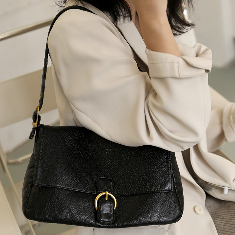 Alta-qualidade moda couro bolsas de ombro para as mulheres 2021 novo designer saco de luxo grande capacidade regular axilas bolsa