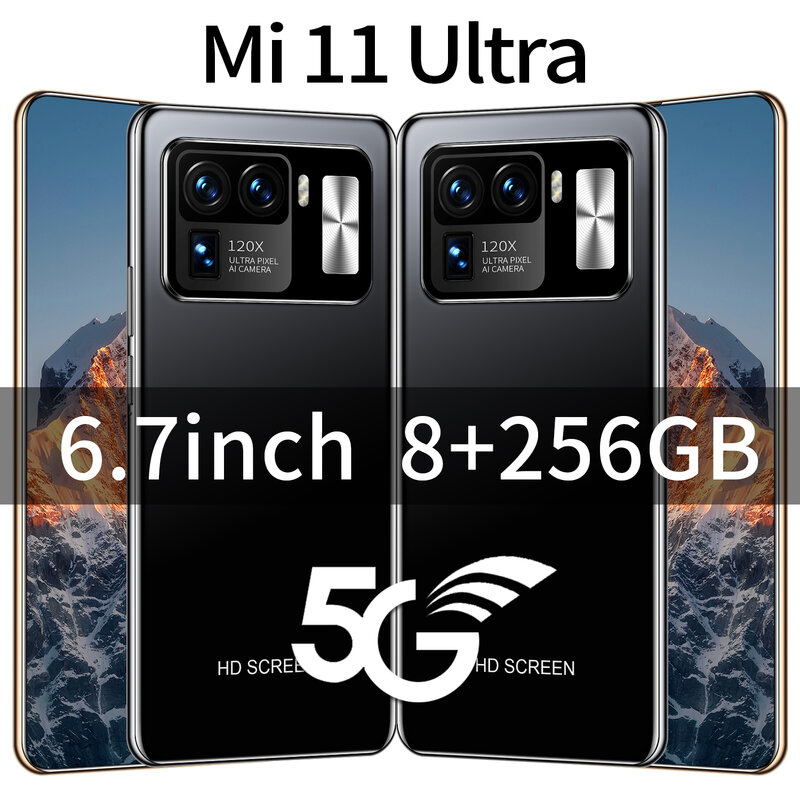 Mobiele Telefoon 5G Mi11 Ultra Global Versie MTK6889 6800Mah Nieuwste 6.7Inch 16Gb 512Gb 10 Core mobiele Telefoon 4G Lte Smartphone Netwerk