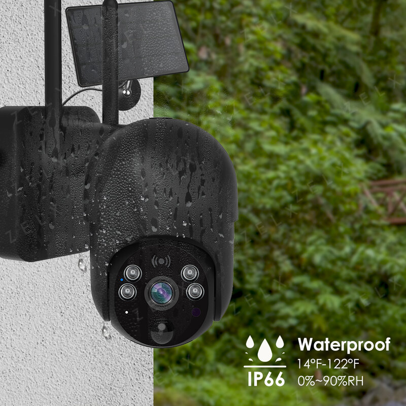 4G كاميرا الأمن 1080P كاميرا IP الشمسية واي فاي CCTV المنزل الذكي كشف الحركة بالفيديو مراقبة للرؤية الليلية في الهواء الطلق البطارية