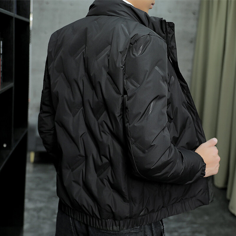 90% 화이트 덕 다운 패딩 겨울 따뜻한 재킷 남자 2021 새로운 스탠드 칼라, 블랙 그린 방수 두꺼운 지퍼 다운 코트 5XL