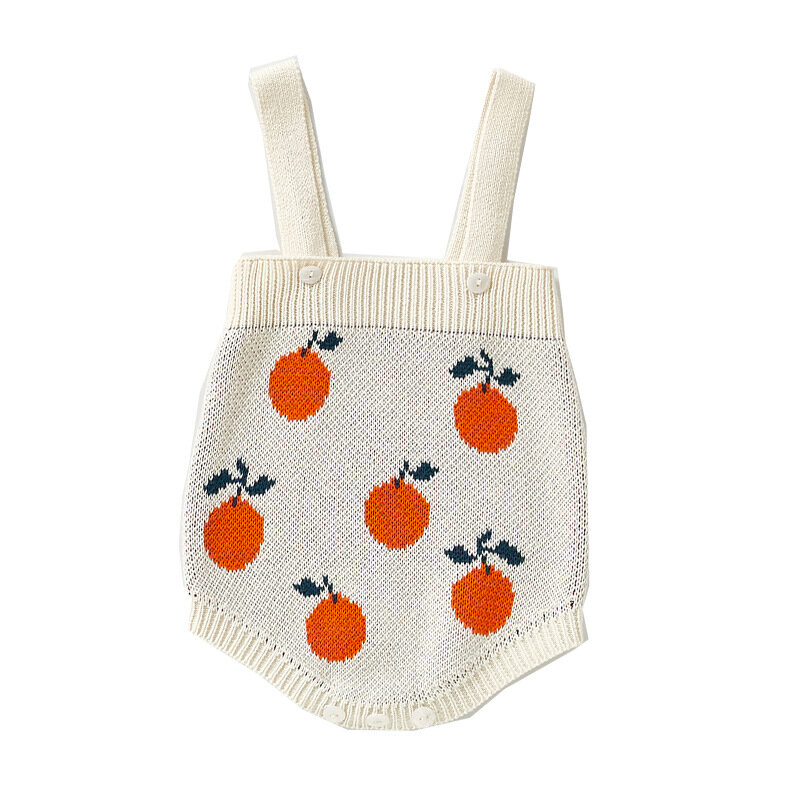 Yg Setelan Bayi Musim Semi dan Musim Gugur Oranye Baru Rajutan Mantel Kardigan Tali Sweter Merayap Setelan Bayi Setelan Dua Potong Set 0-24M