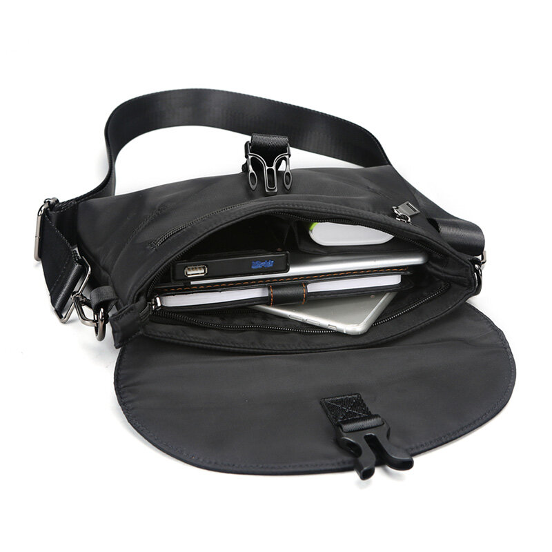 Повседневная нагрудная сумка для мужчин, уличная трендовая вместительная Водонепроницаемая нейлоновая сумка через плечо