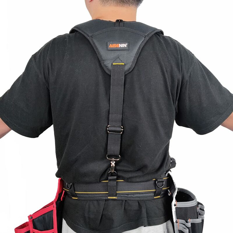 Bretelle per cintura per attrezzi pesanti per uomo bretelle imbottite a 3 punti bretelle regolabili per cintura degli attrezzi