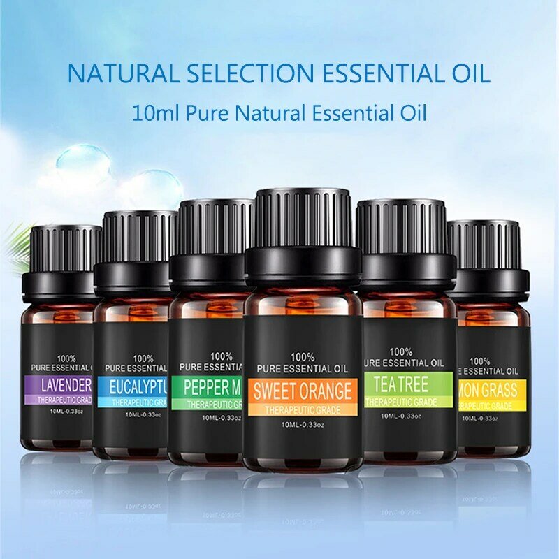 100% reine Natürliche Ätherische Öle für Aromatherapie Diffusoren Lavendel Minze Zitrone Wasser Löslich Entlasten Stress Ätherisches Öl 10ml