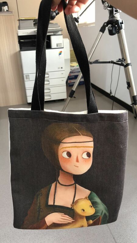 Płócienne torby na zakupy dla kobiet mężczyzna Unisex dzieci Cartoon podróżna kosmetyczka Van Gogh Monet obraz olejny dostosowane torebki na ramię