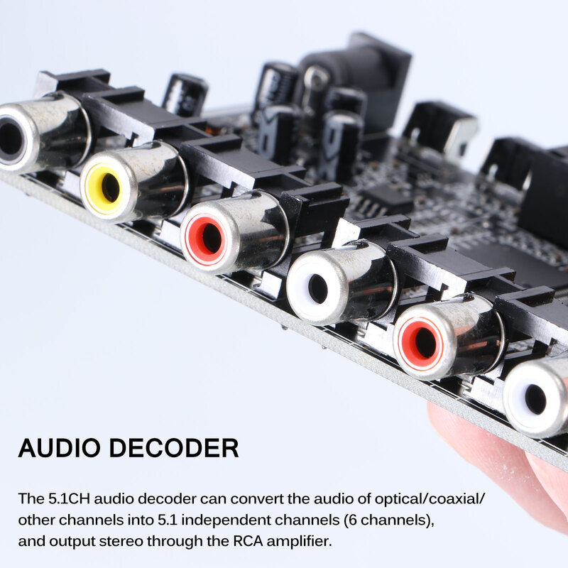 Modul DAC 5.1 Saluran AC-3 PCM Digital Optik Koaksial DTS RCA HiFi Stereo Audio Home Theater Dekoder Papan Decoding Amplifier