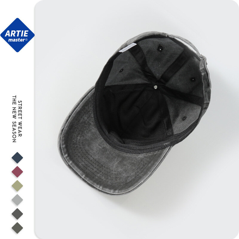 Mozuleva Retro Velcro regulowany Unisex tata kapelusz odcień Hip Hop mężczyźni kobiety 100% bawełna Solid Color postrzępiony czapka z daszkiem czapka