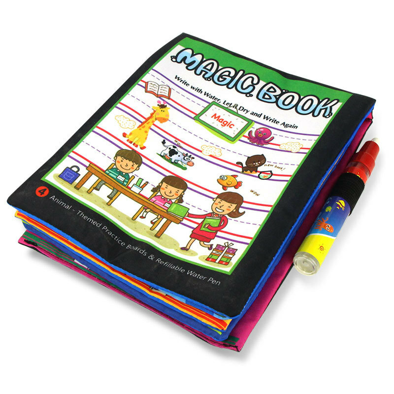 Livre d'eau magique de dessin animé, livre de gribouillage avec stylo magique, développement de la créativité, jouets éducatifs d'apprentissage pour enfants, cadeau