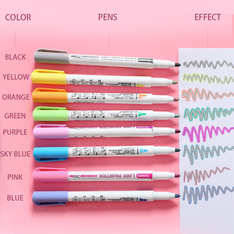 DIY Album Marking Pens For Painting Office School Supplies Marker Color Marking 4/8/12 Color Pens For School Supplies