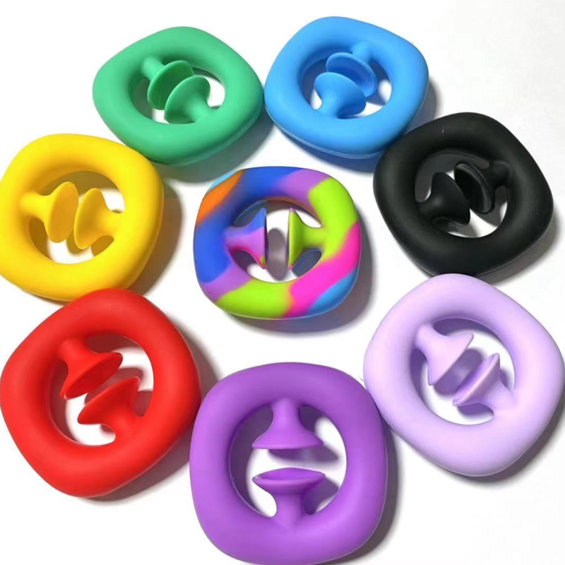 Giocattolo per bambini ventosa in Silicone Grip tenditore Release Arm Muscle Training Fingers Five Finger Strength Grip Circle