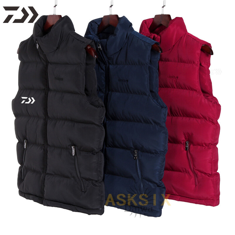 AutumnWinter Suit For Fishing Windproof Velvet Keep Warm Daiwa Fishing Clothes Men Outdoor Sport Clothing Breathable Vest Hoodie