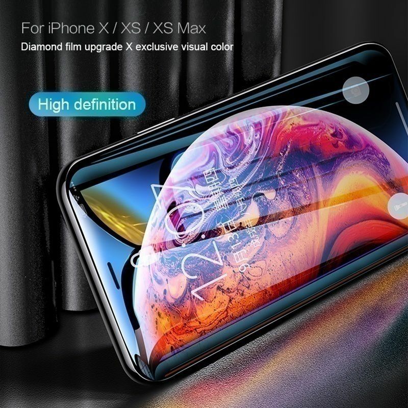 9999D Melengkung Pelindung Anti Gores untuk iPhone 11 12 Pro XS Max X XR SE2 Pelindung Di iPhone 7 6 6S Plus Film