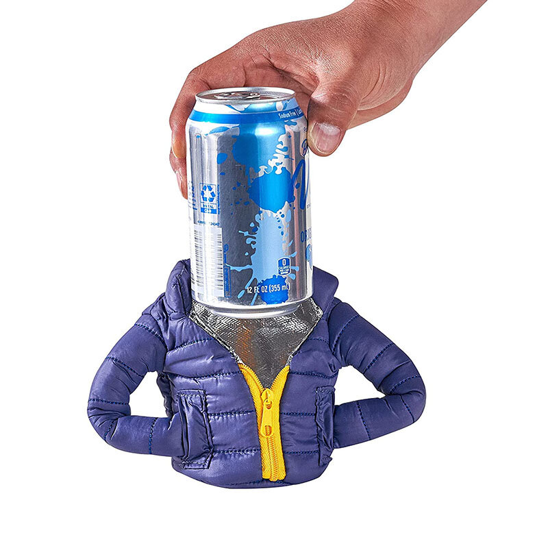 Bebida jaqueta isolada pode refrigerador de isolamento de cerveja esconder uma cerveja pode termocoolers cerveja roupas cerveja jaqueta para cerveja cola bebidas