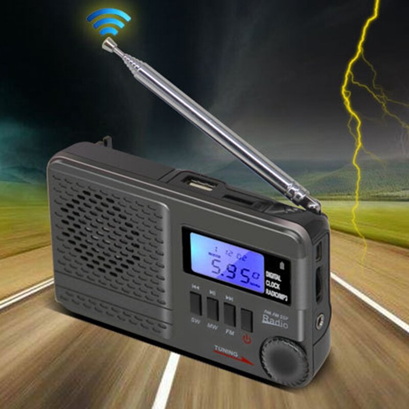 FM AM 라디오, 휴대용 AM FM 라디오 충전식 라디오, 이어폰 잭이있는 디지털 주파수 변조 라디오