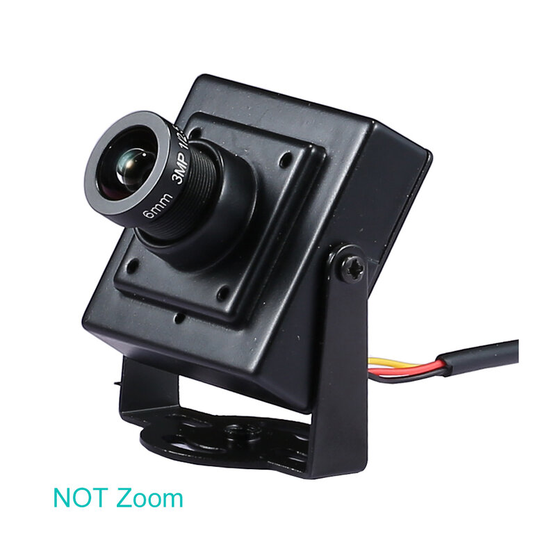 Mini caméra de vidéosurveillance Starlight 4MP AHD, Zoom 4X, petit carré, anti-vandalisme, vidéosurveillance, métal noir, varifocale