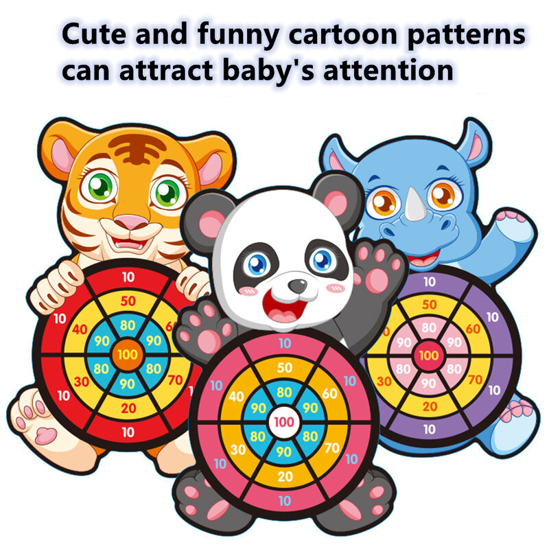 Tablero de dardos de animales de dibujos animados para niños, Diana de precisión, elefante bonito, accesorios deportivos de tiempo libre