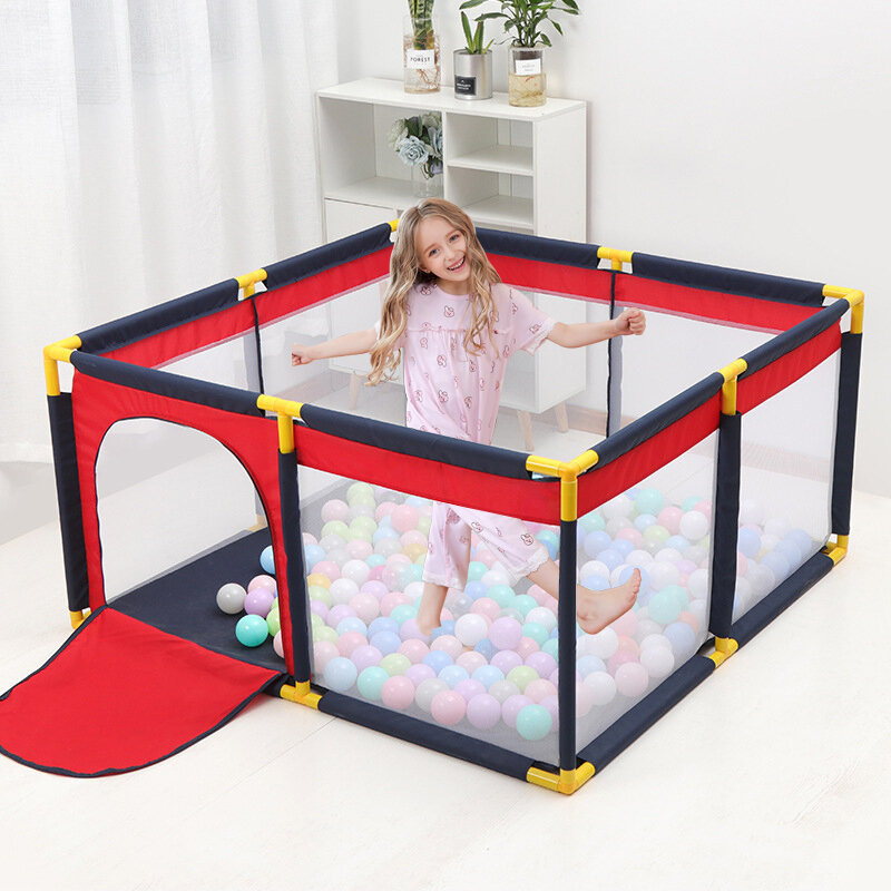 Ruizhi Baby Safety Cloth Fence Dry Pool Indoor Game Playpen Ball Pit Children Playground For 1-3-6 Years Old Kids Toys RZ1224