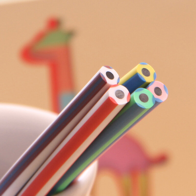 1pc colorido lápis macio flexível com borracha papelaria estudante lápis colorido escola material de escritório conjuntos de móveis de escritório