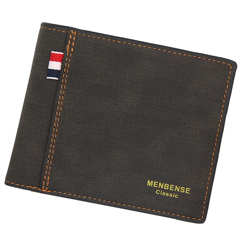 男性の財布マネーバッグソリッドカラーのレザービジネスショート財布有名なヴィンテージ男性 Walltes 財布